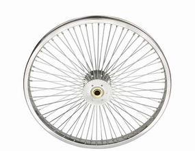 20" HOLLOW-HUB STEEL WHEEL 72 SPOKE 14G UCP BEARING 5/8IDX1-3/8OD SINGLE WALL CHROME