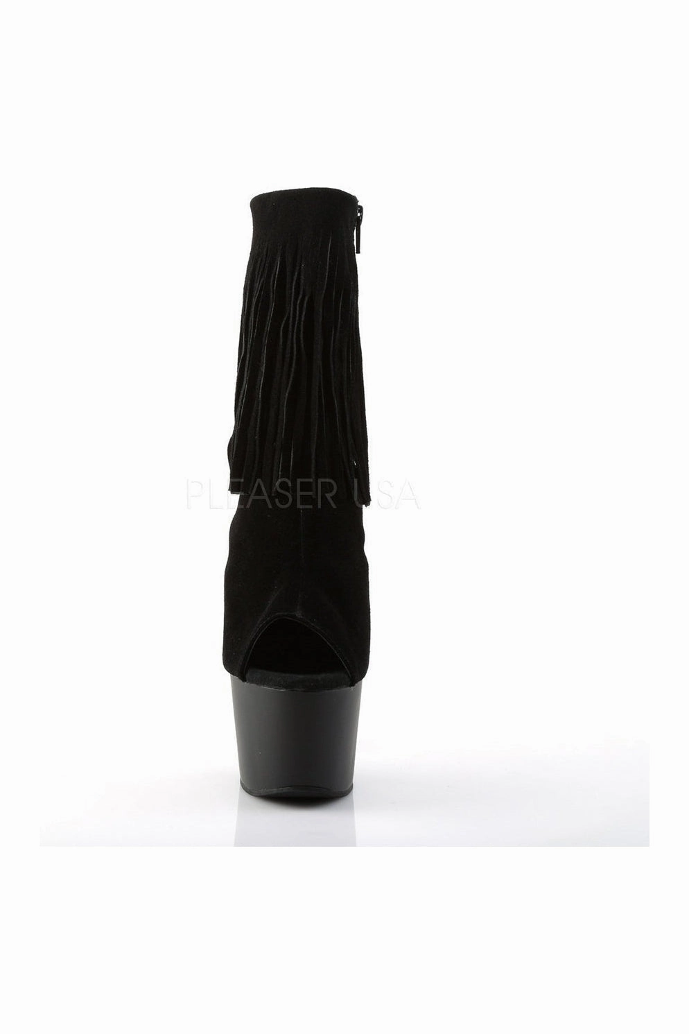 ADORE-1019 Platform Boot  | Black Genuine Leather