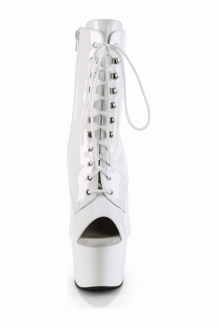 ADORE-1021 White Patent Ankle Boot