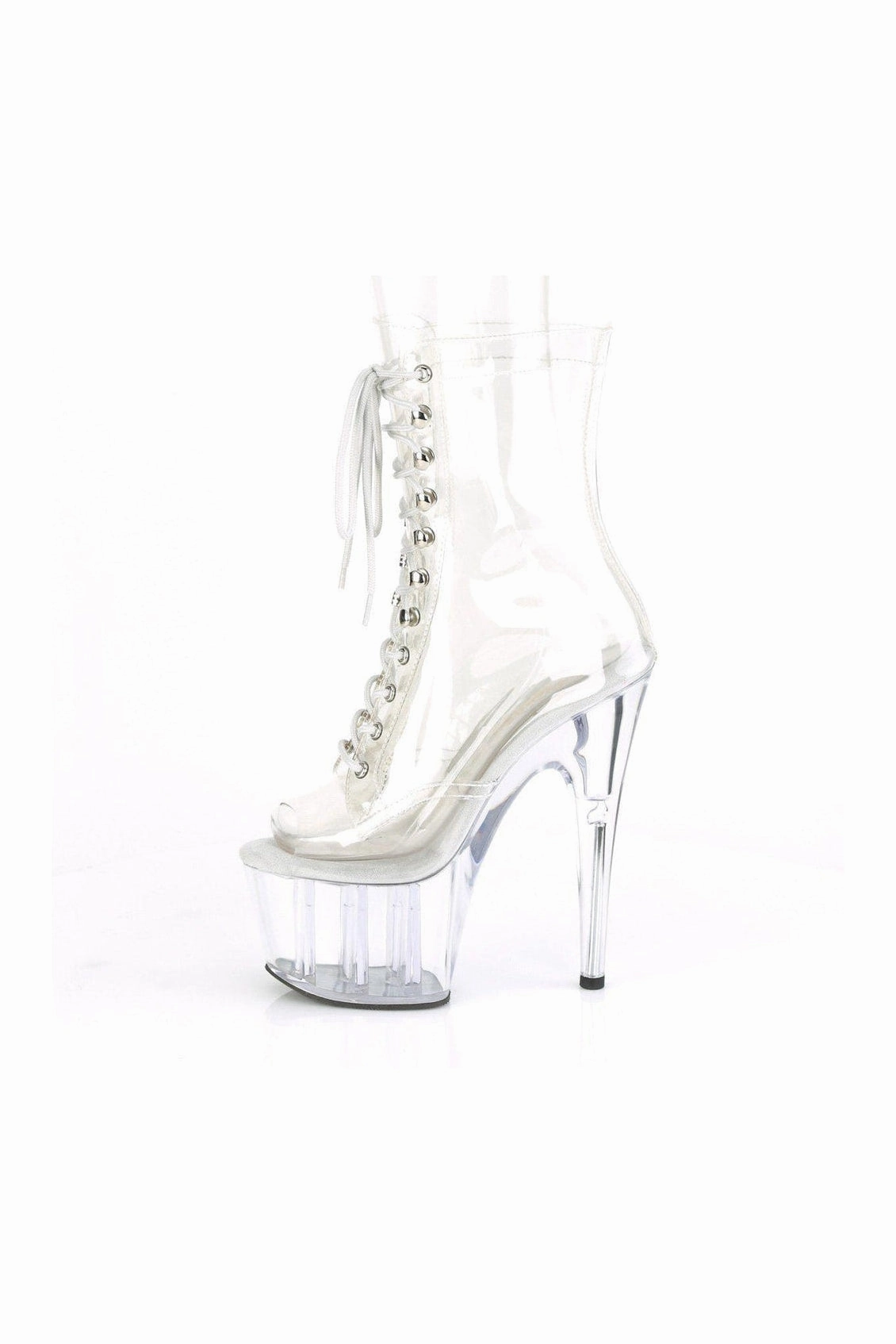 ADORE-1021C Exotic Ankle Boot | Clear Vinyl