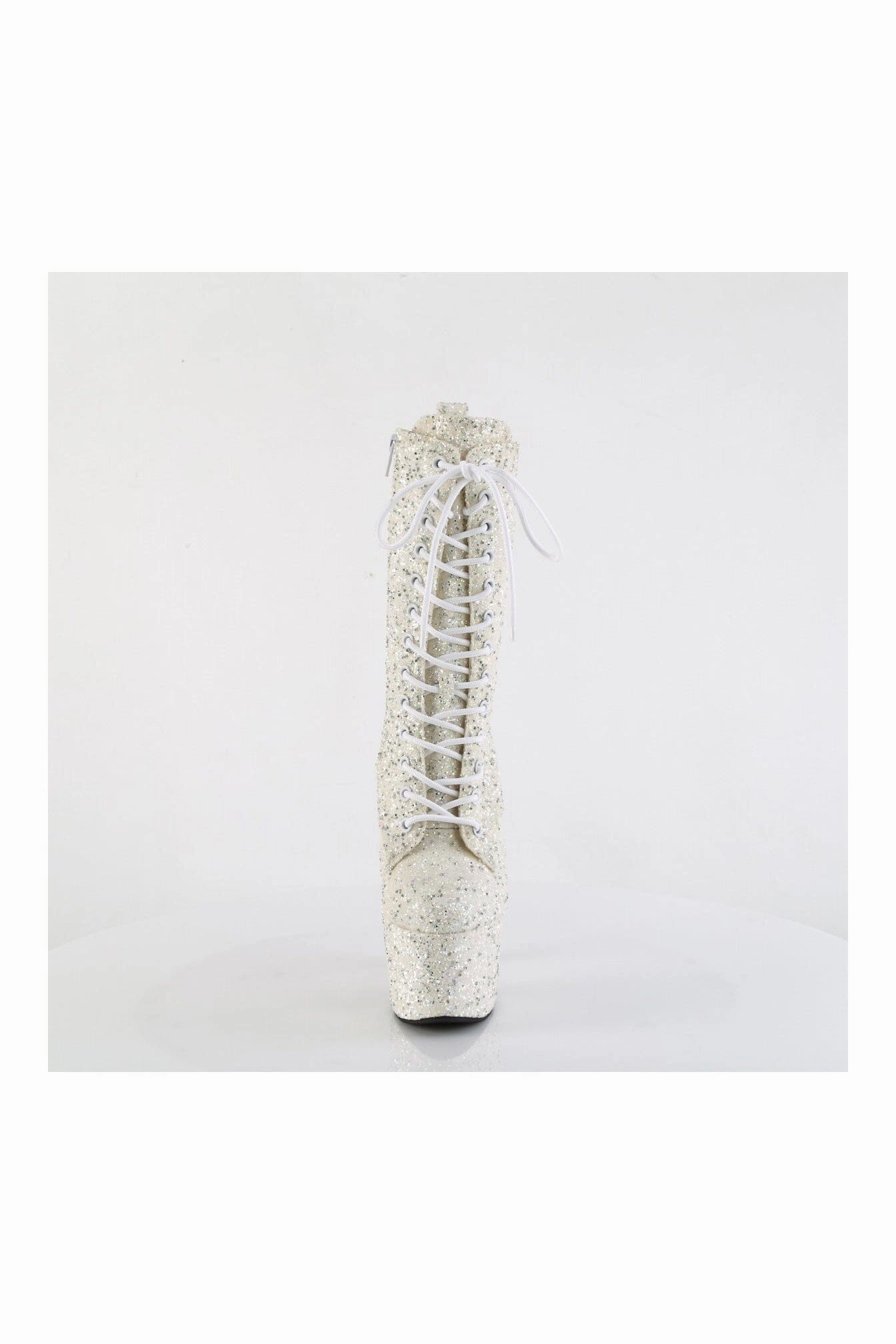 ADORE-1040GR Ivory Glitter Ankle Boot