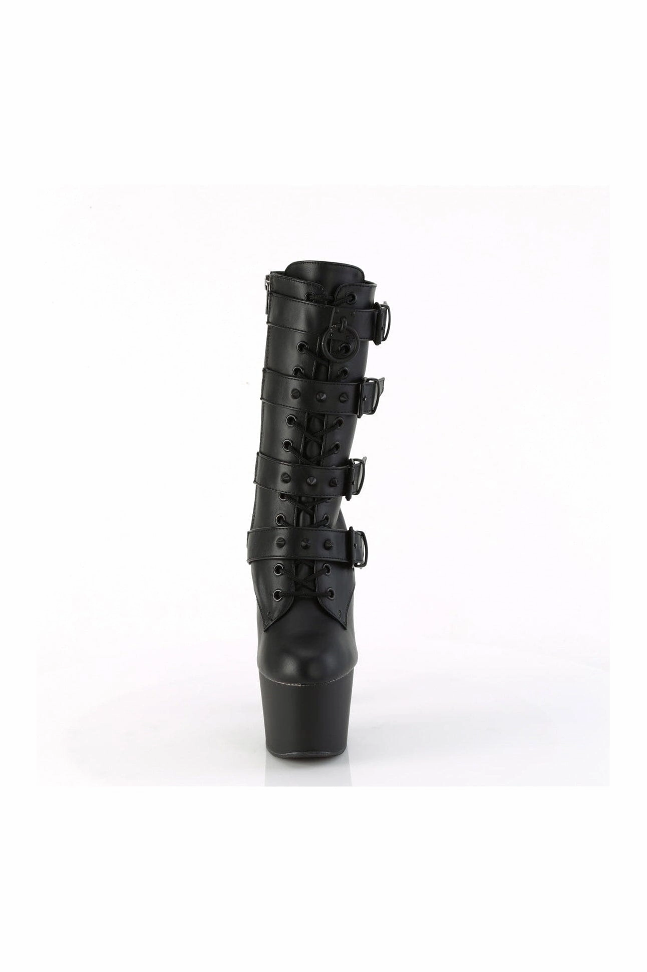 ADORE-1046 Black Faux Leather Ankle Boot