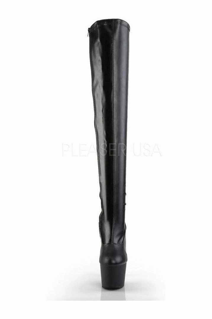 ADORE-3000 Platform Boot  | Black Faux Leather
