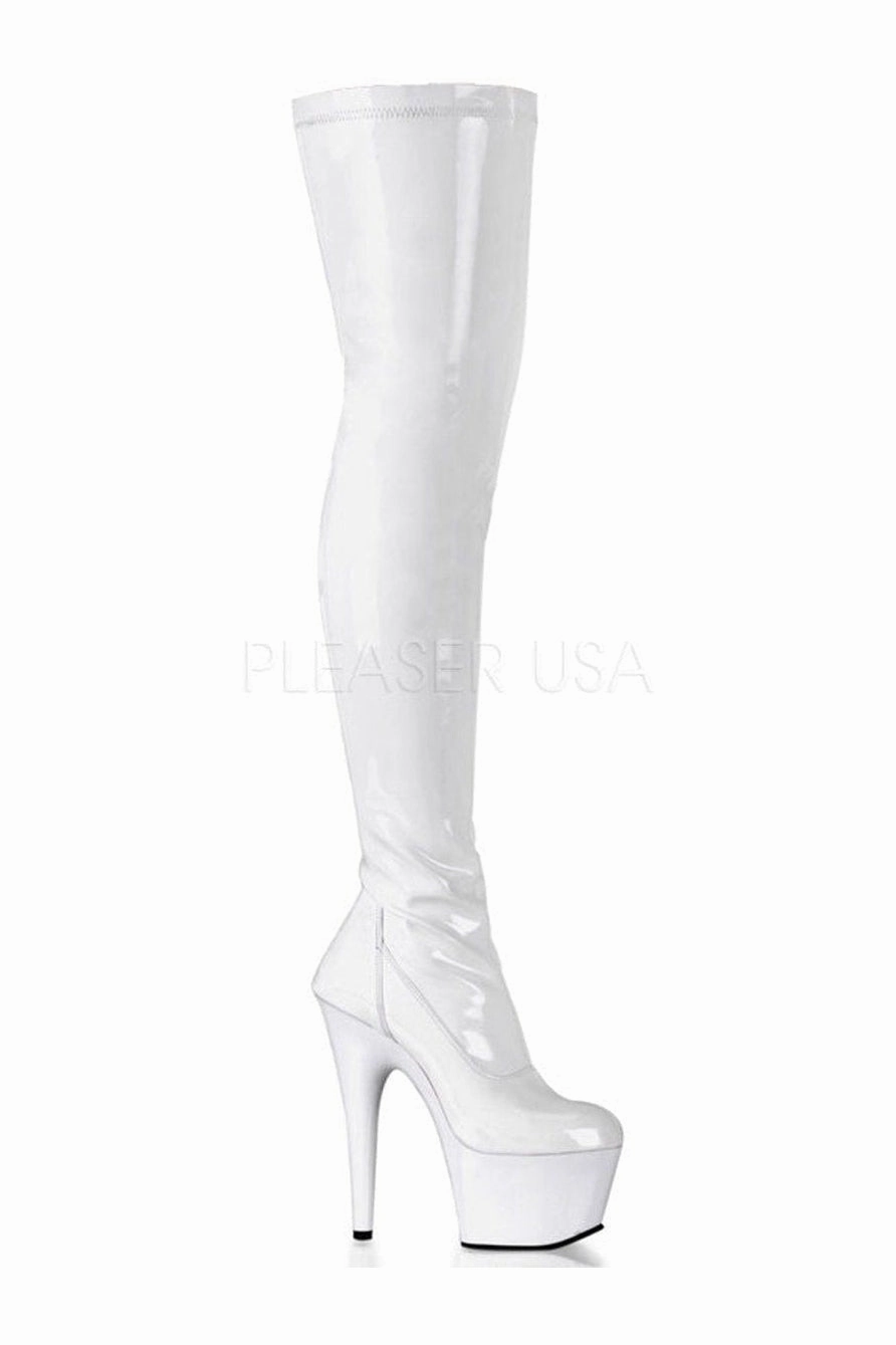 ADORE-3000 Platform Boot  | White Patent