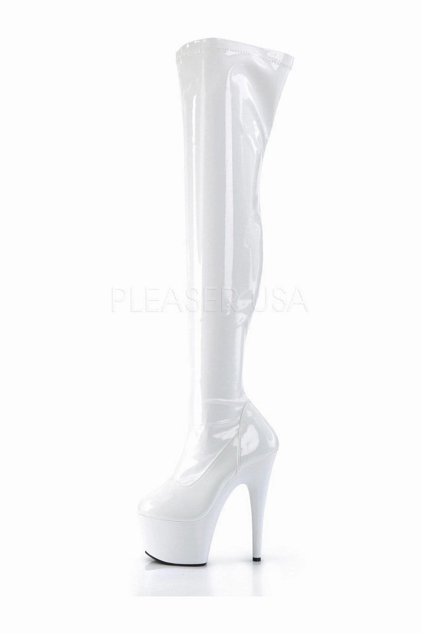 ADORE-3000 Platform Boot  | White Patent