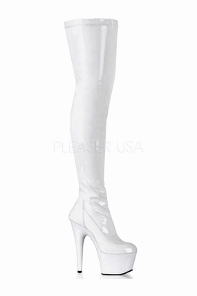 ADORE-3000 Platform Boot  | White Patent