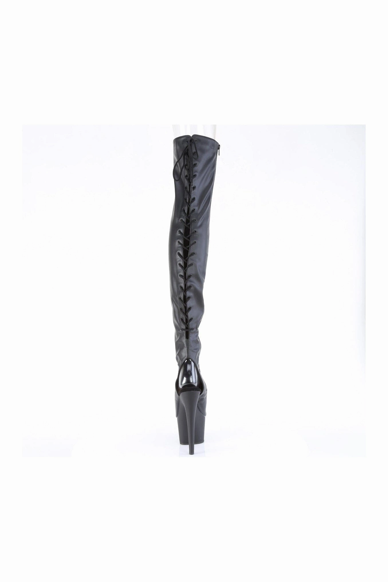 ADORE-3017 Black Faux Leather Thigh Boot