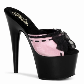 ADORE-701-5  Baby Pink Satin/Black