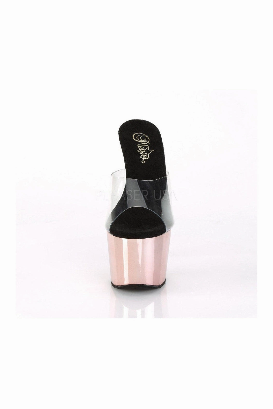 ADORE-701 Platform Slide | Clear Vinyl