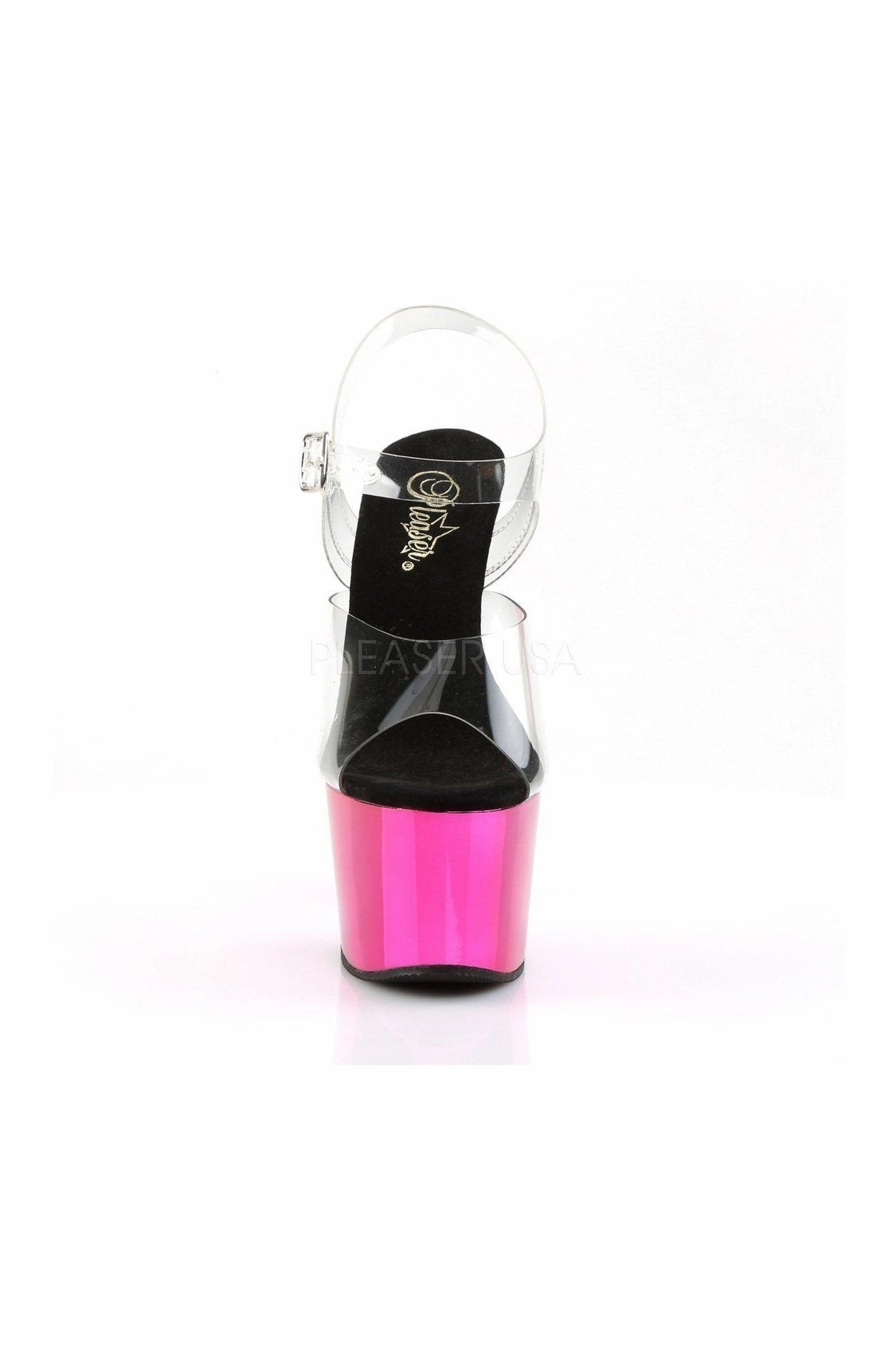 ADORE-708 Platform Sandal  | Clear Vinyl