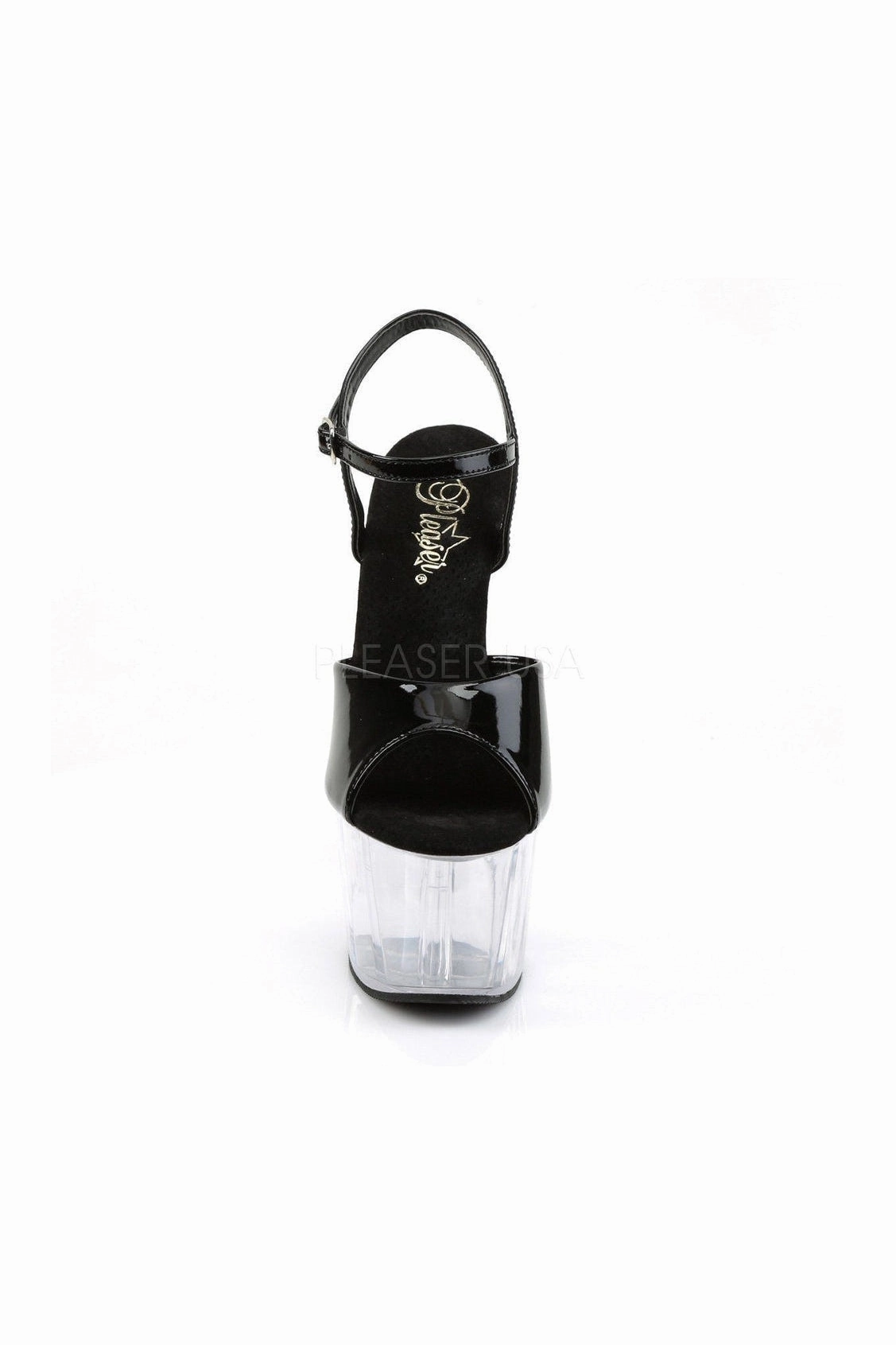 ADORE-709 Platform Sandal  | Black Patent