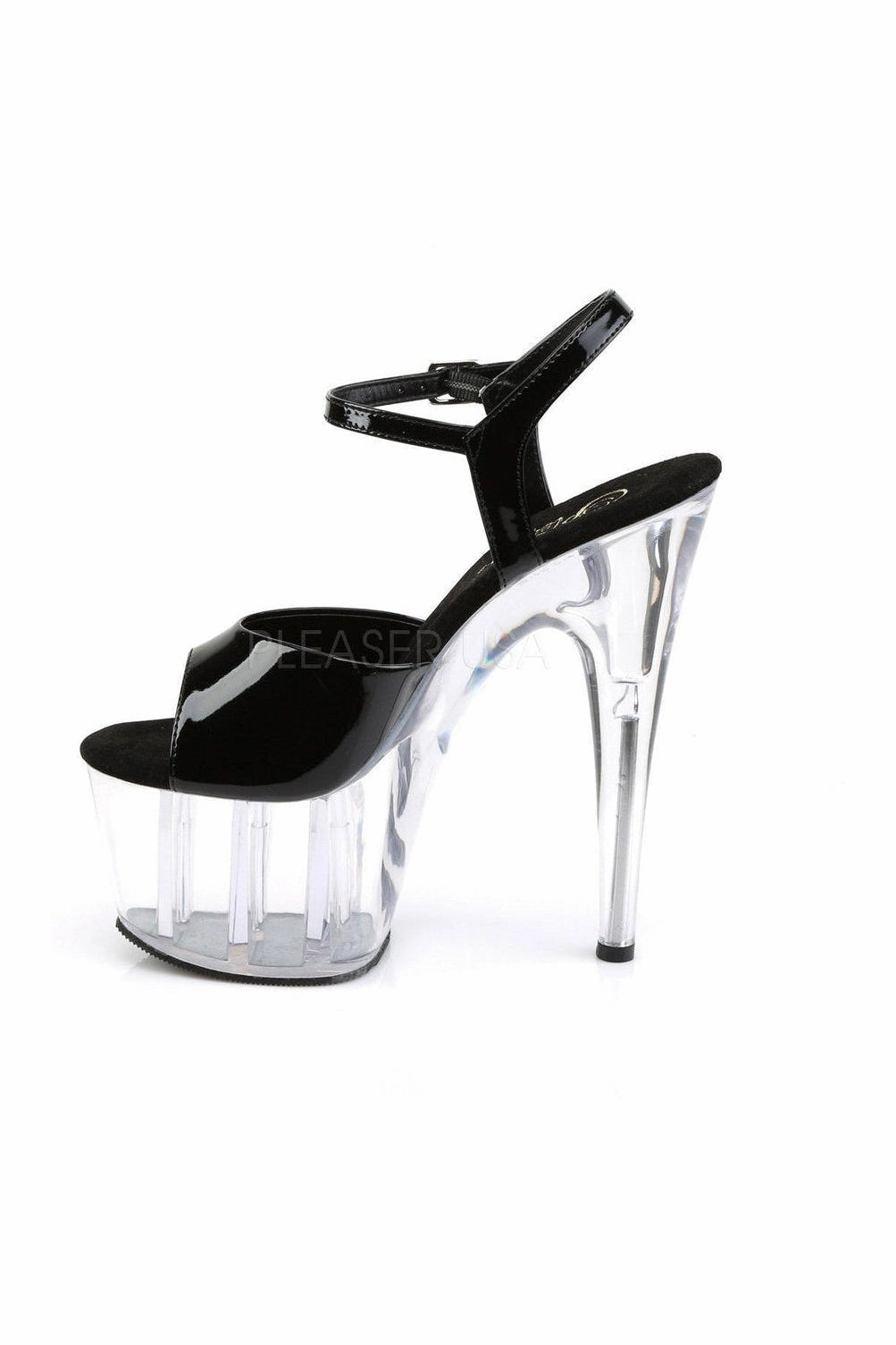 ADORE-709 Platform Sandal  | Black Patent