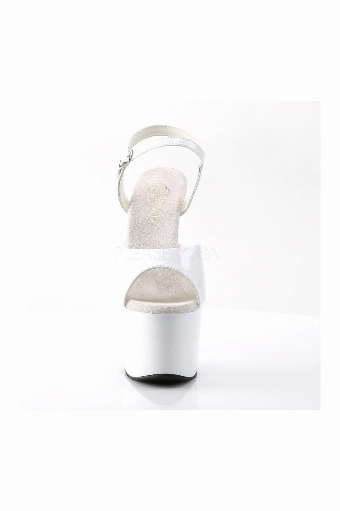 ADORE-709 Platform Sandal  | White Patent
