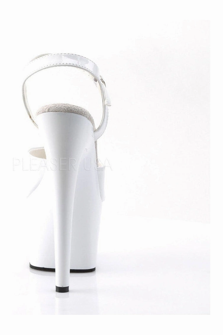 ADORE-709 Platform Sandal  | White Patent