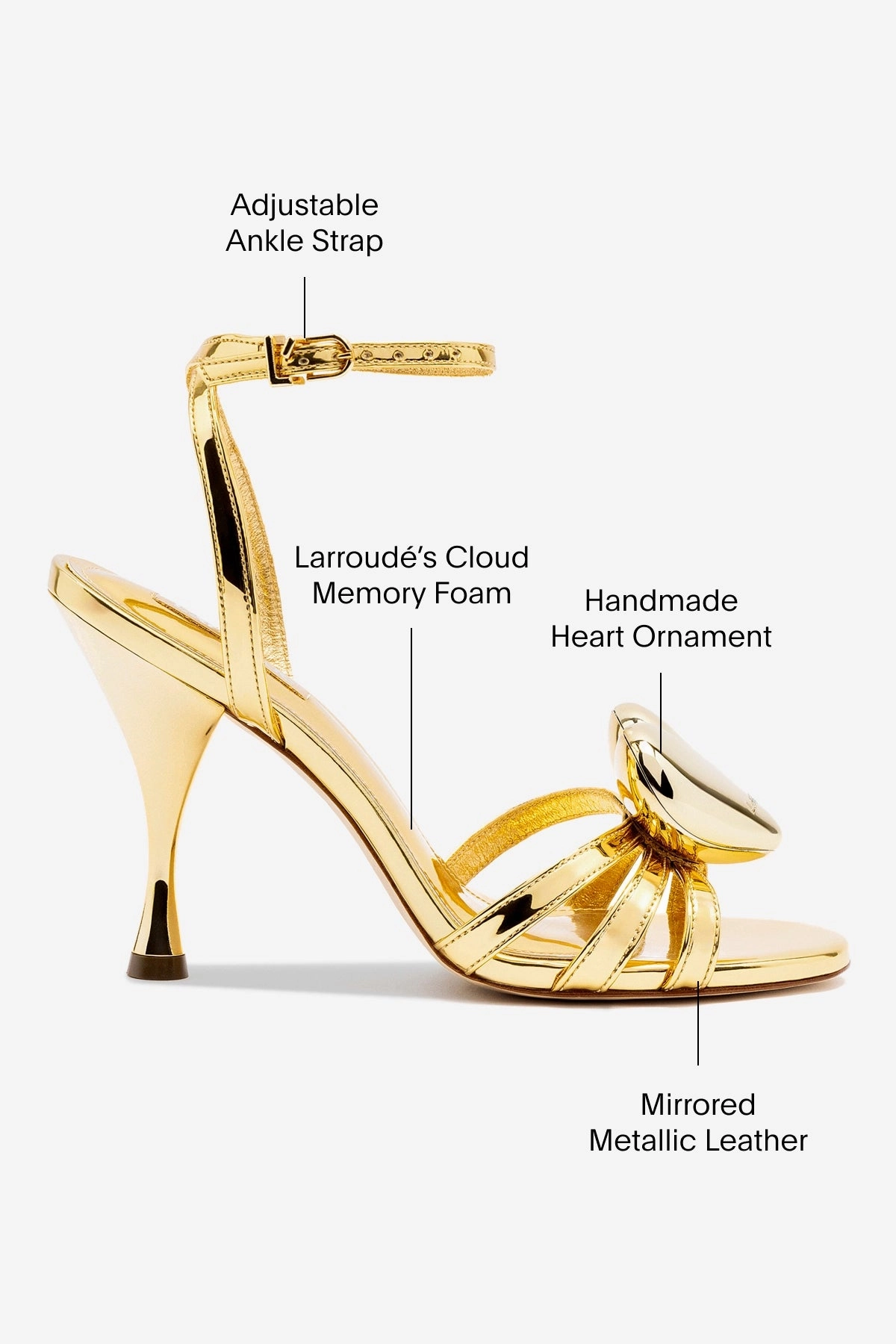 Amore Sandal in Gold Specchio