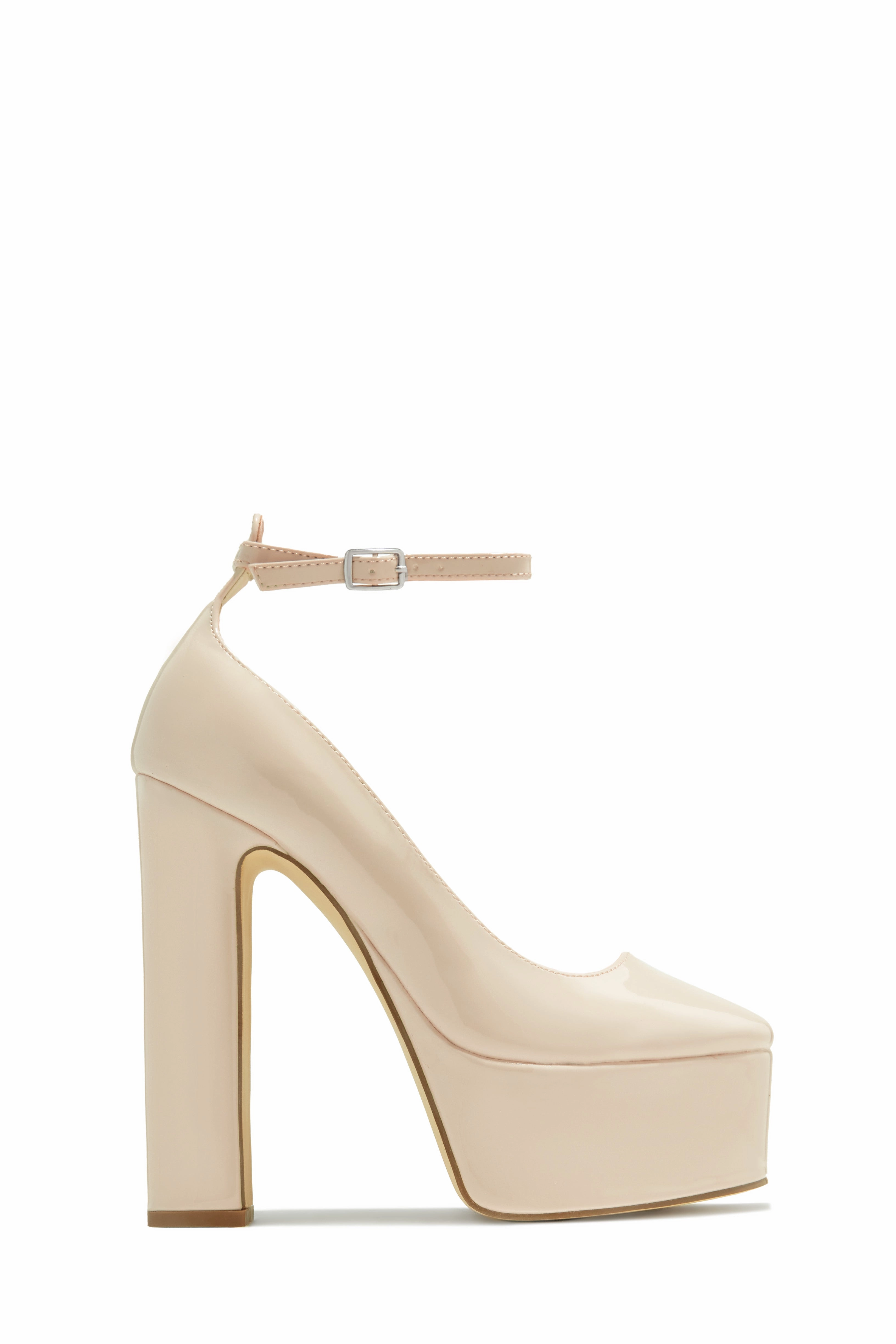 Annabelle Platform Block Heels - Ivory
