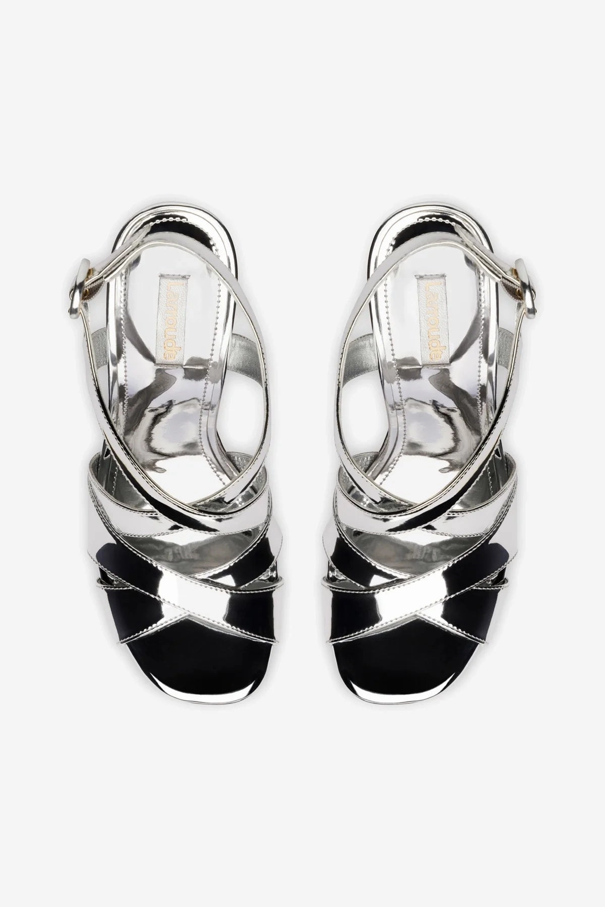 Bee Sandal In Silver Specchio
