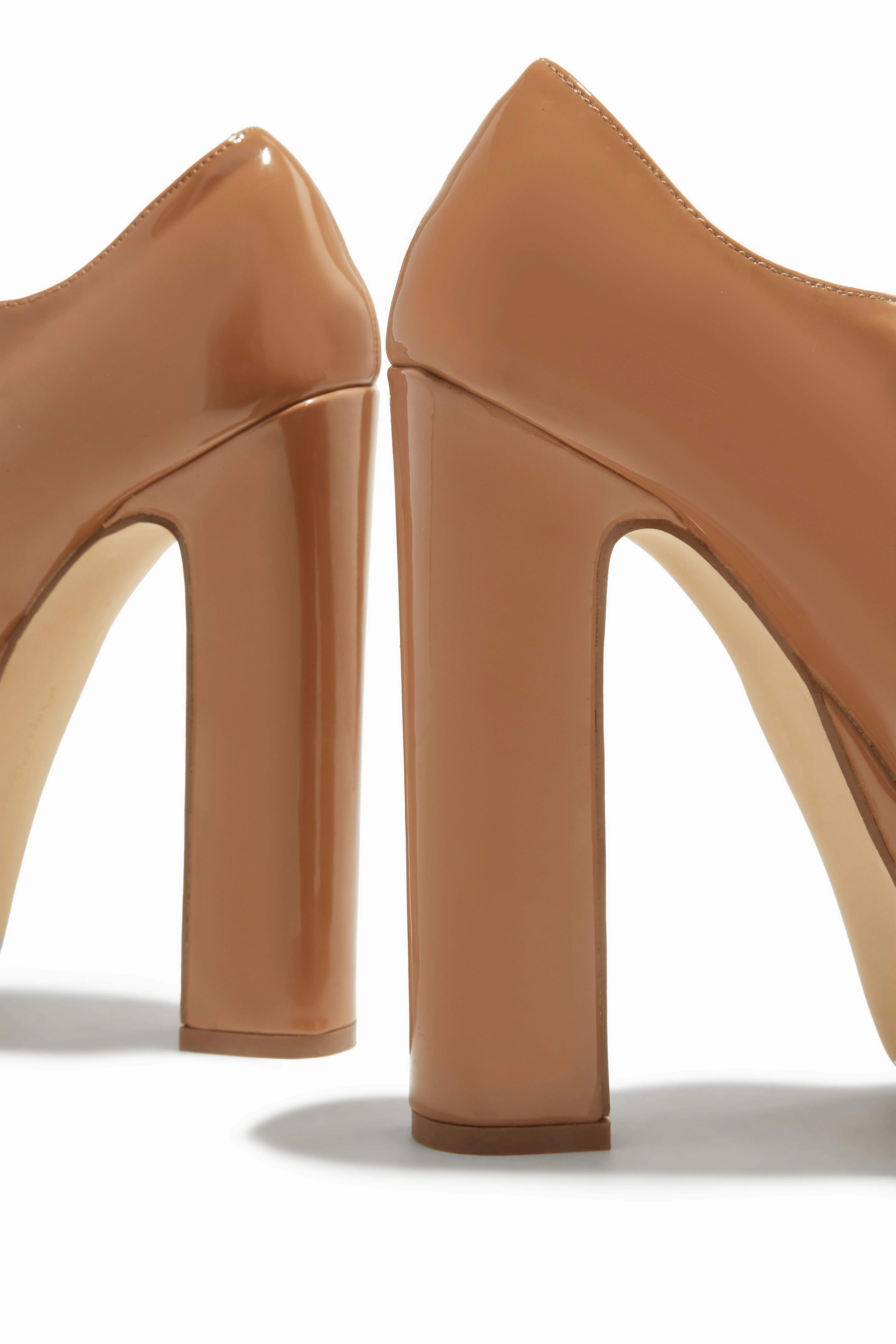 Bella Platform Block Heels - Camel
