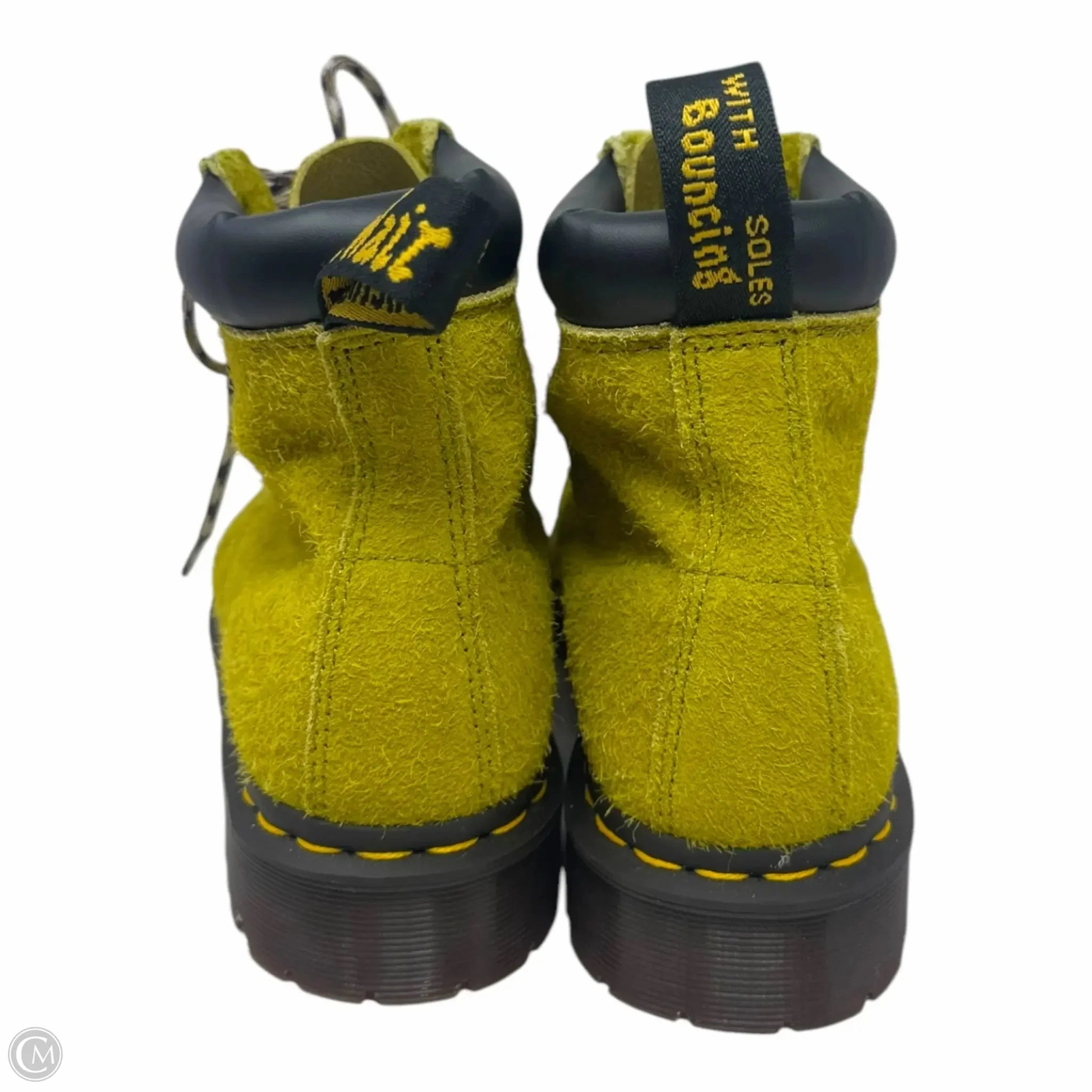 Ben Suede Padded Lace Up Ankle Boots Leather By Dr Martens In Green, Size: 10