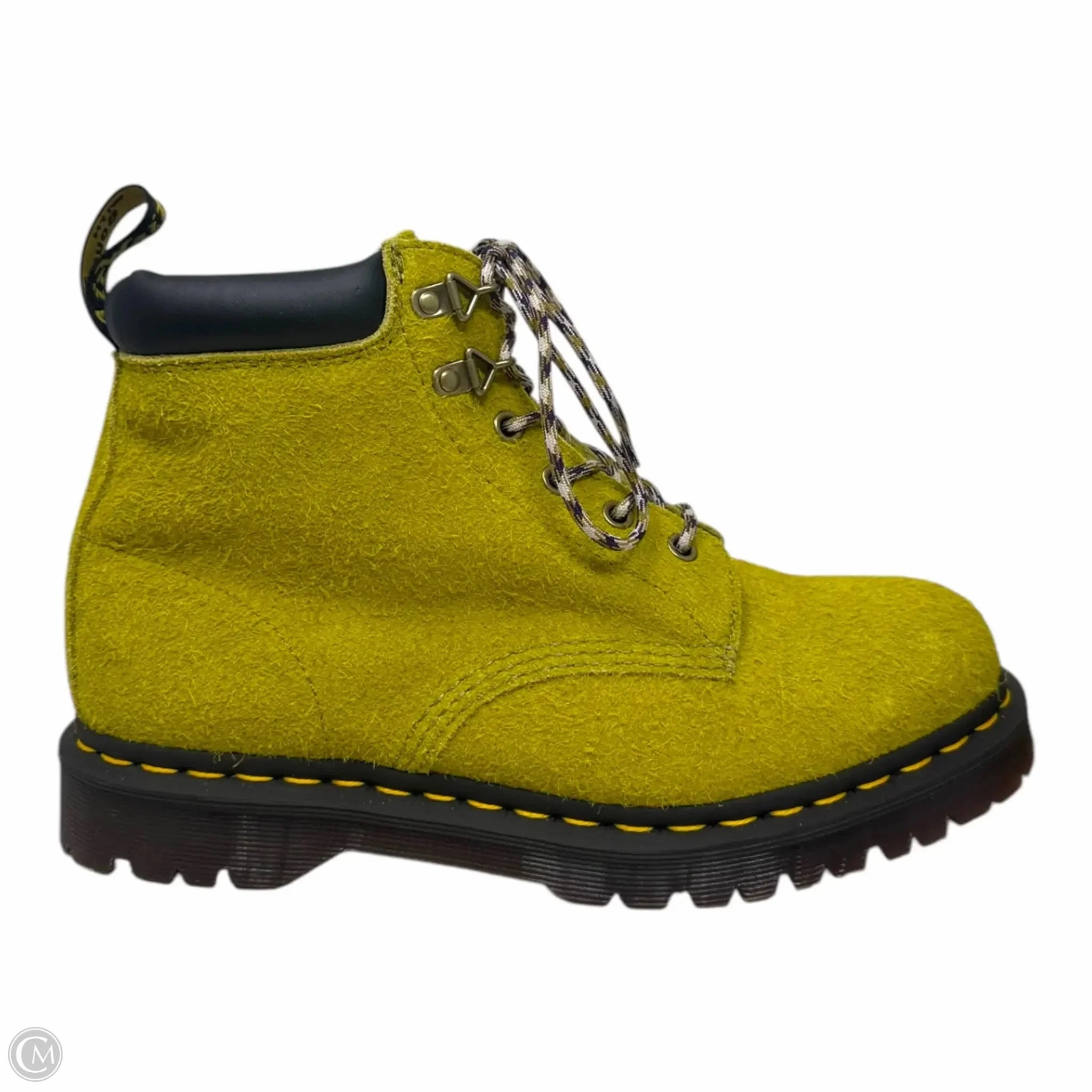 Ben Suede Padded Lace Up Ankle Boots Leather By Dr Martens In Green, Size: 10