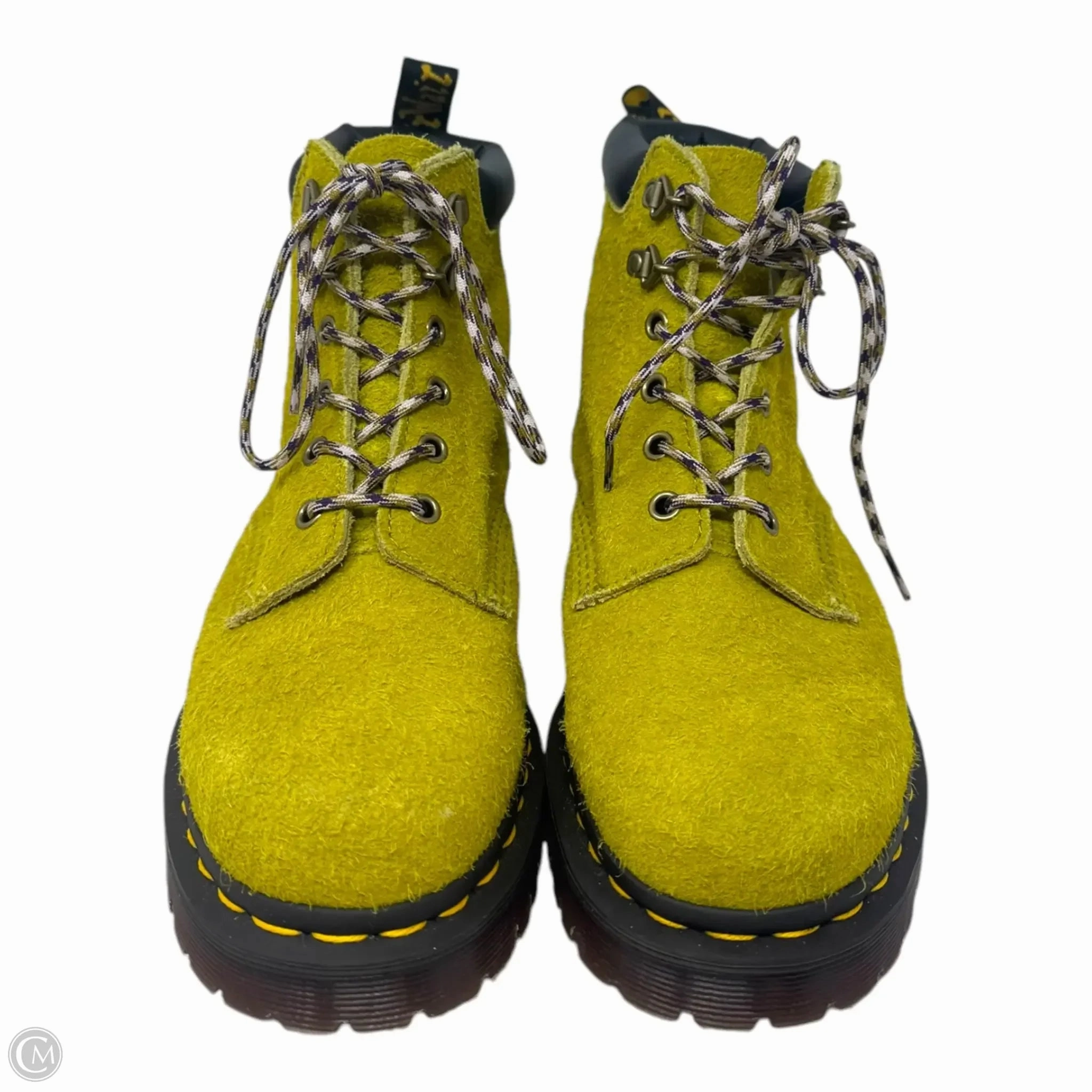 Ben Suede Padded Lace Up Ankle Boots Leather By Dr Martens In Green, Size: 10