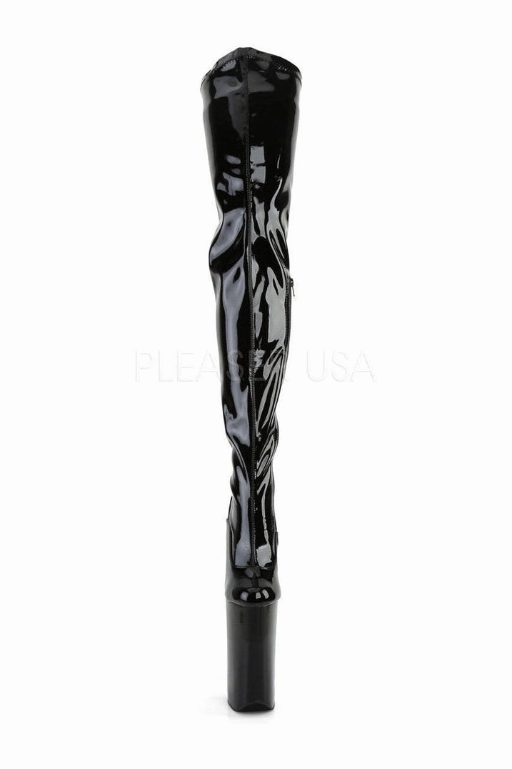 BEYOND-4000 Platform Boot  | Black Patent