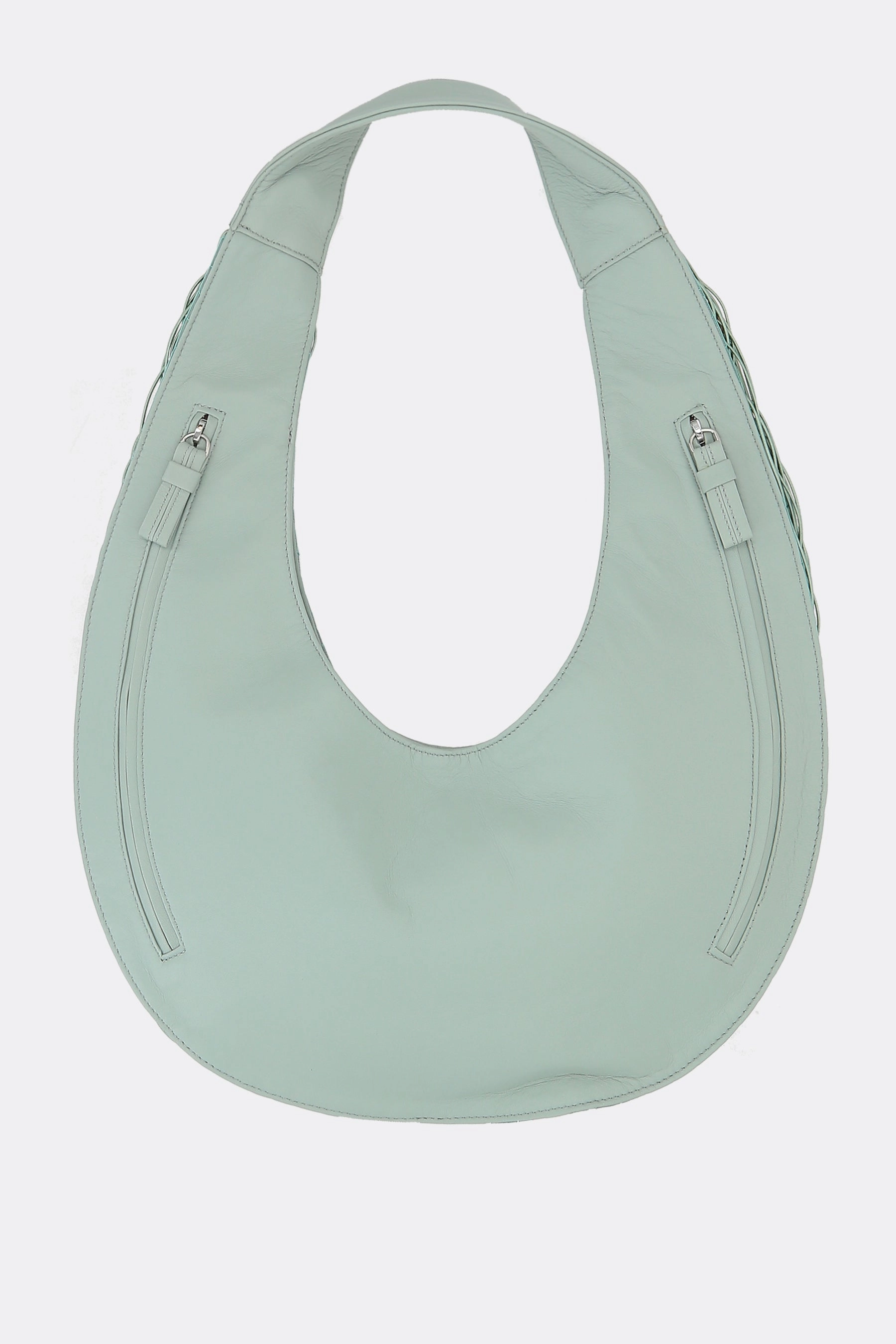 Bivalda shoulder bag in nappa with elastic bands