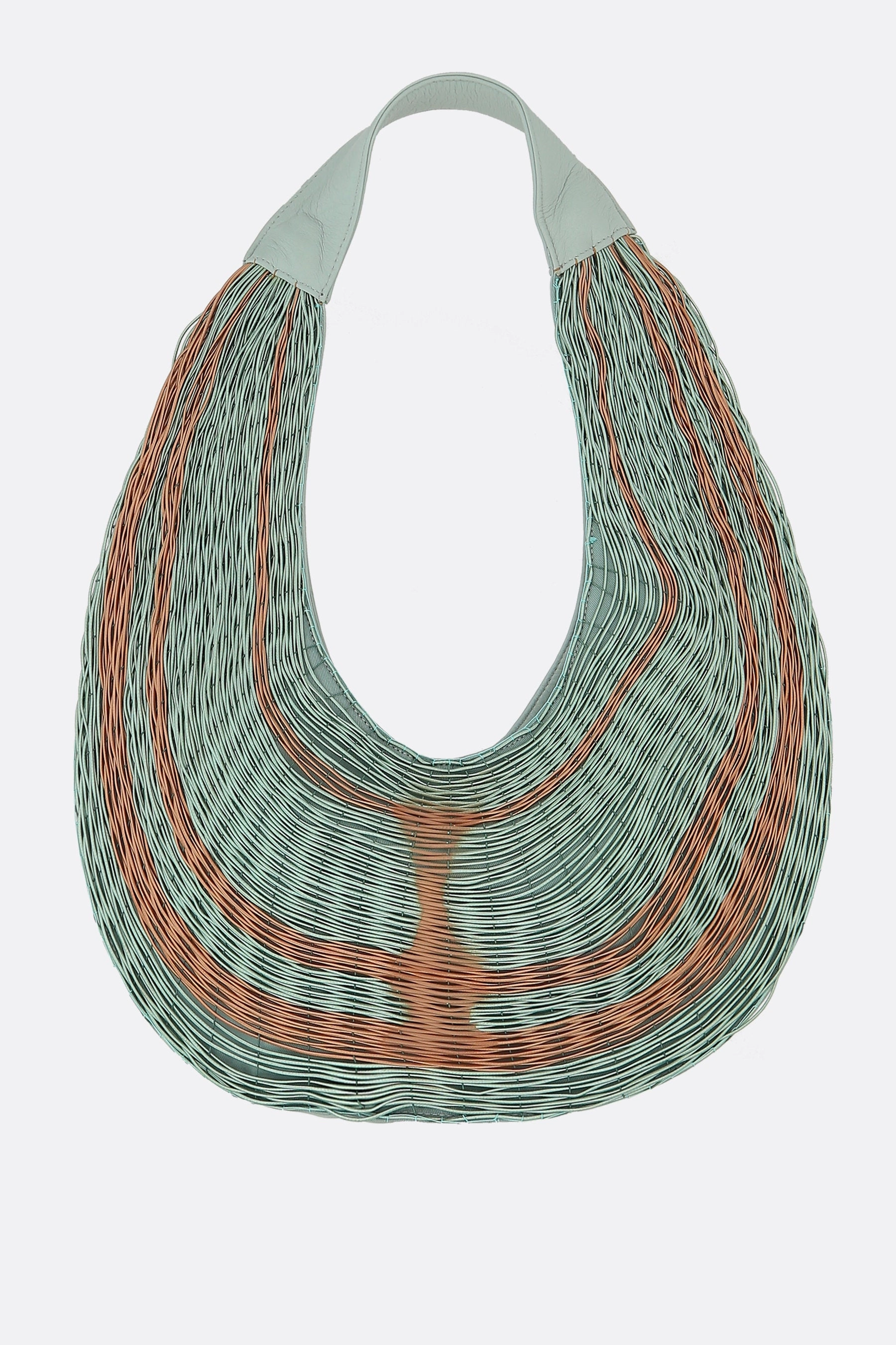 Bivalda shoulder bag in nappa with elastic bands