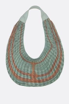 Bivalda shoulder bag in nappa with elastic bands