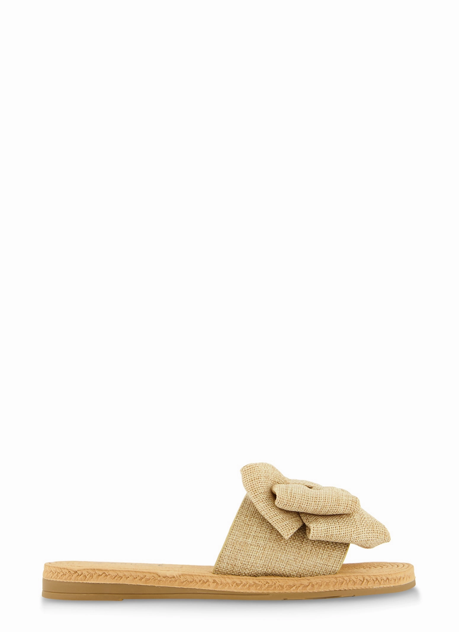 Bow Band Espadrille Slide Sandals