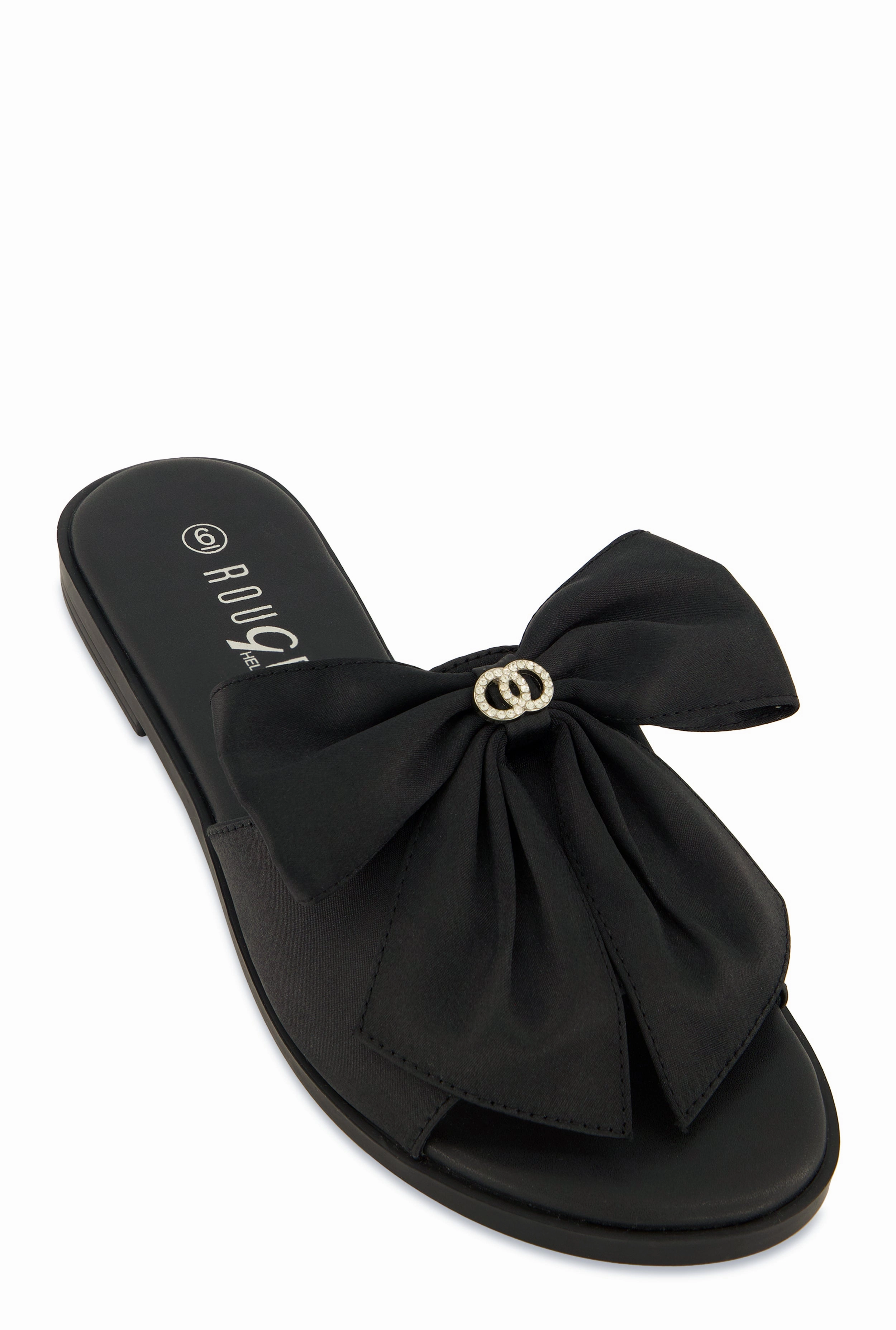 Bow Band Open Toe Slide Sandals