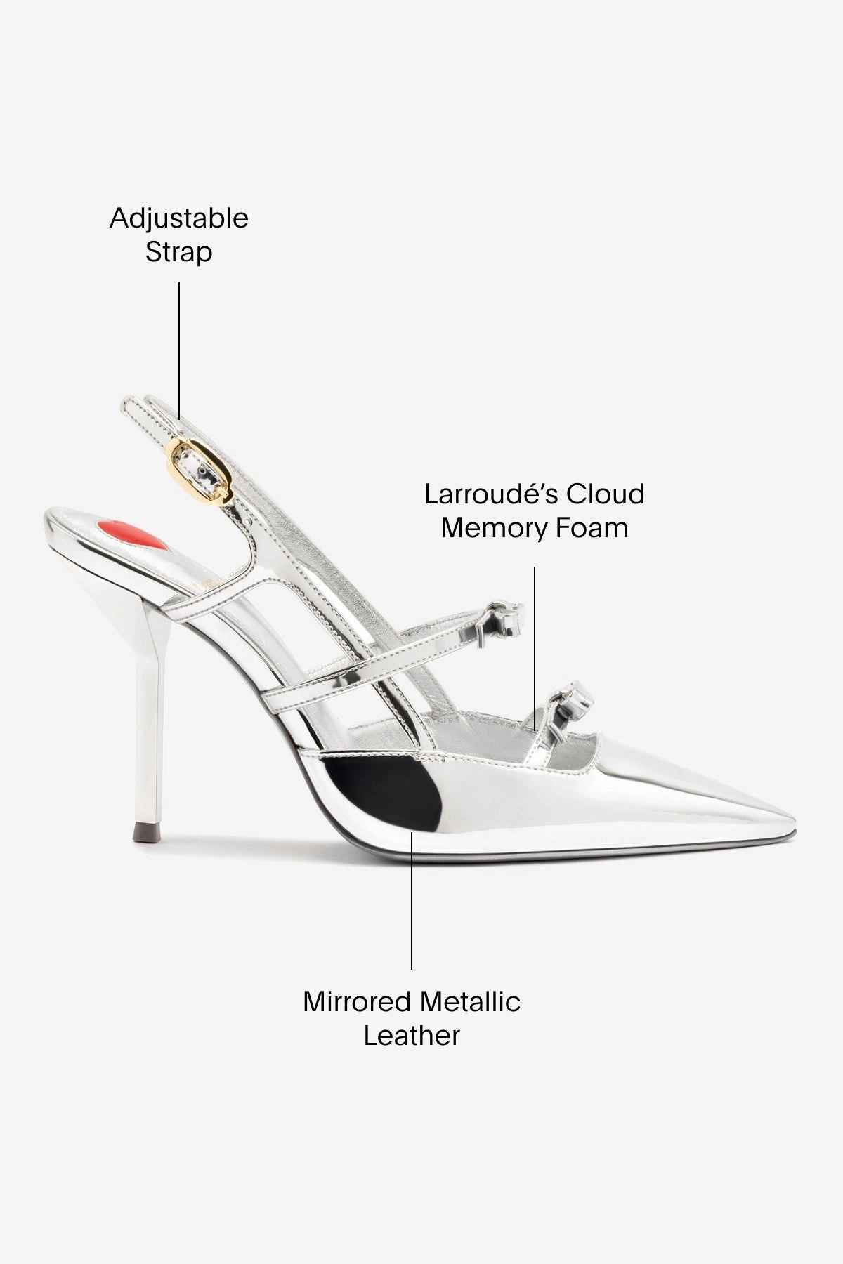 Brooks Pump In Silver Specchio
