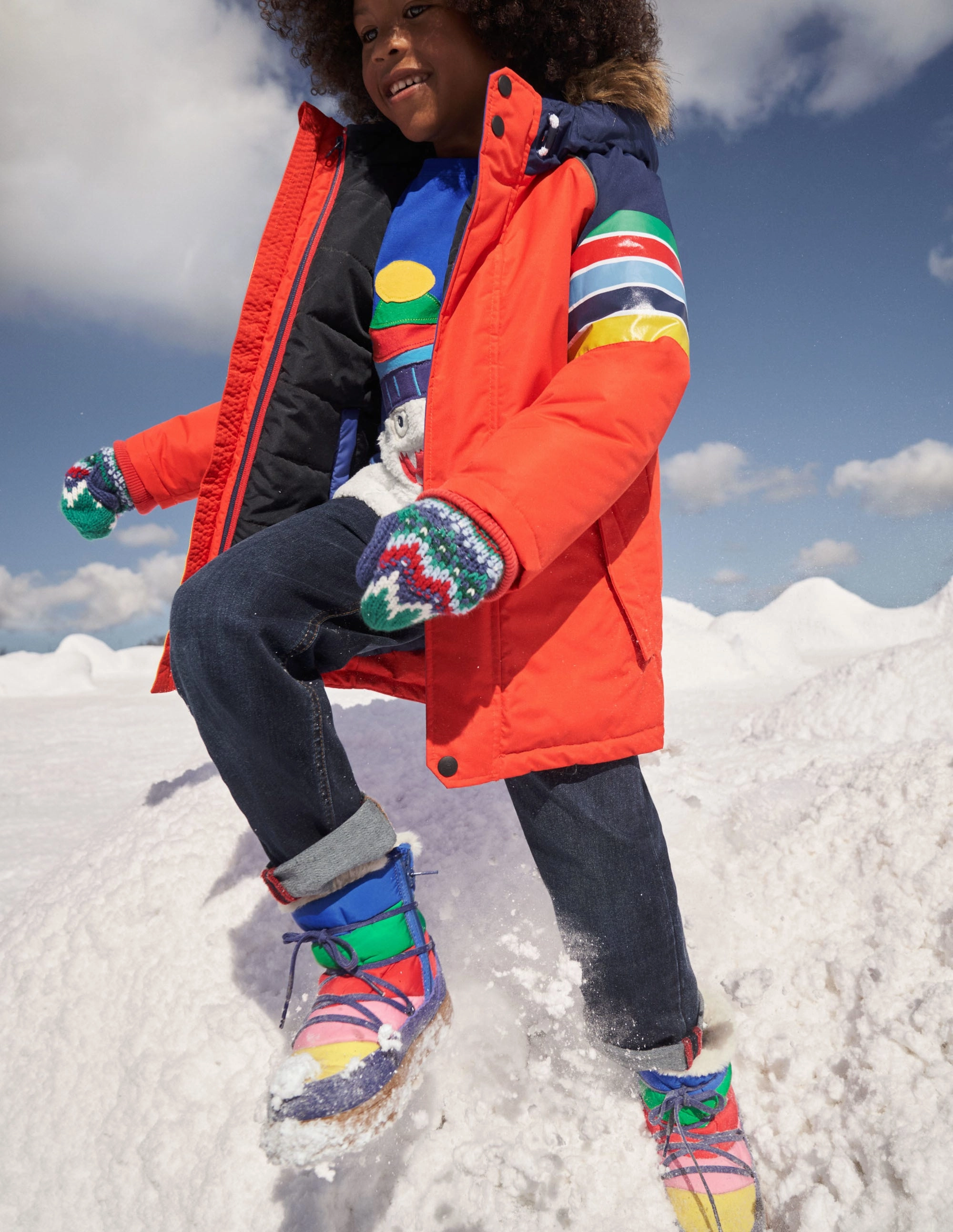 Colourblock Snow Boot-Multi