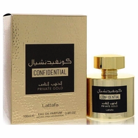 Confidential Private Gold by Lattafa perfume for unisex EDP 3.3 / 3.4 oz. New in Box