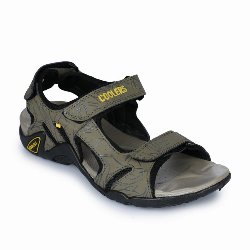 Coolers Sporty Olive Green Sandals For Men 8141-05 By Liberty
