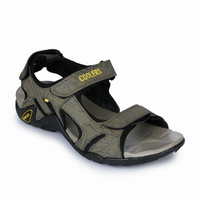 Coolers Sporty Olive Green Sandals For Men 8141-05 By Liberty