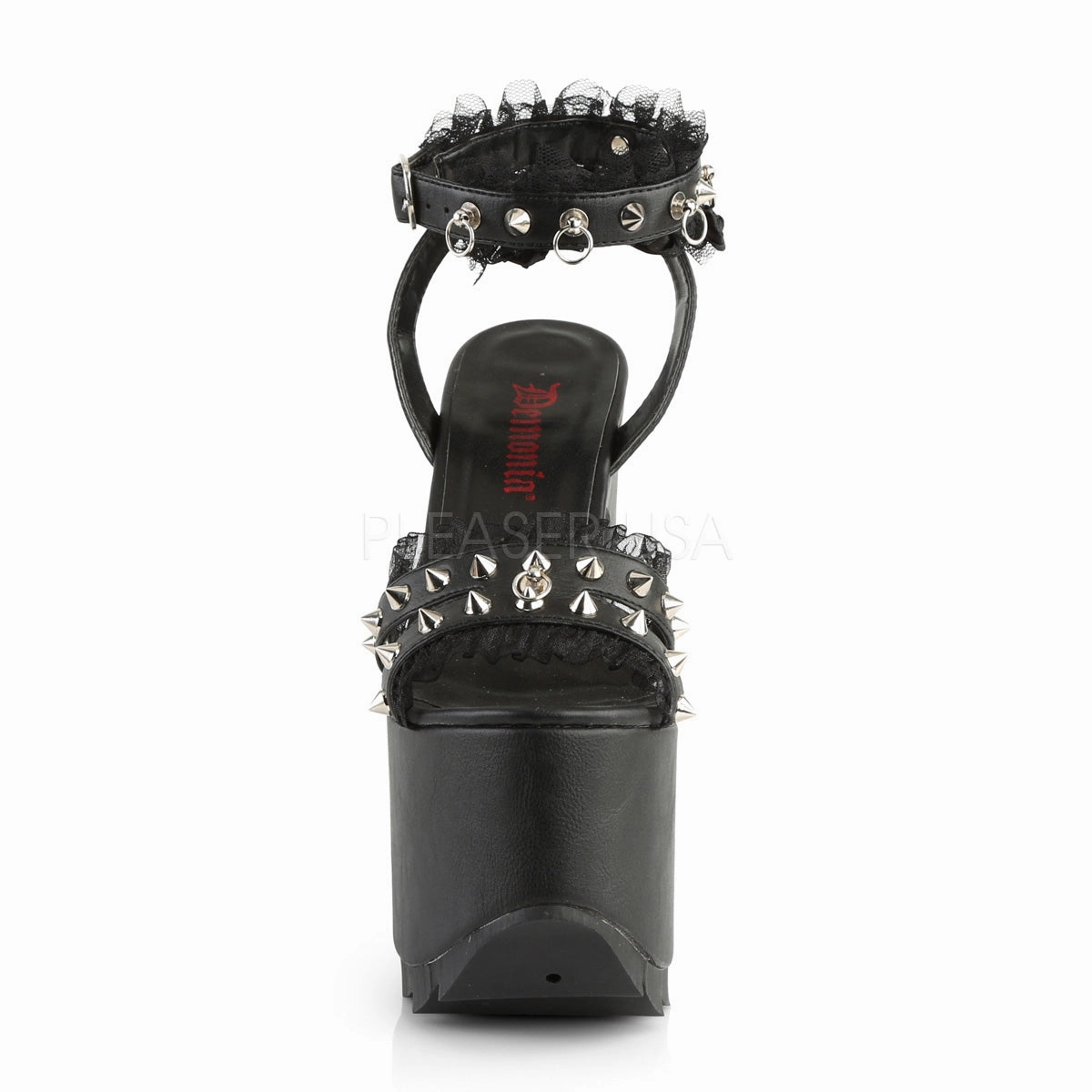 CRAMPS-08  Black Vegan Leather-Lace