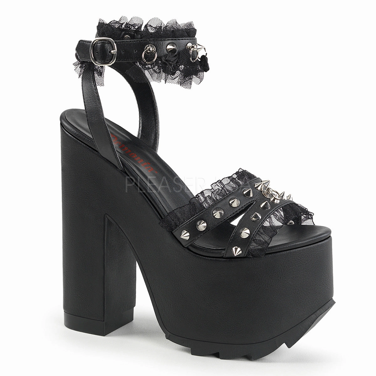 CRAMPS-08  Black Vegan Leather-Lace
