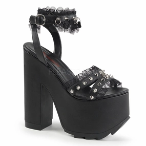 CRAMPS-08  Black Vegan Leather-Lace