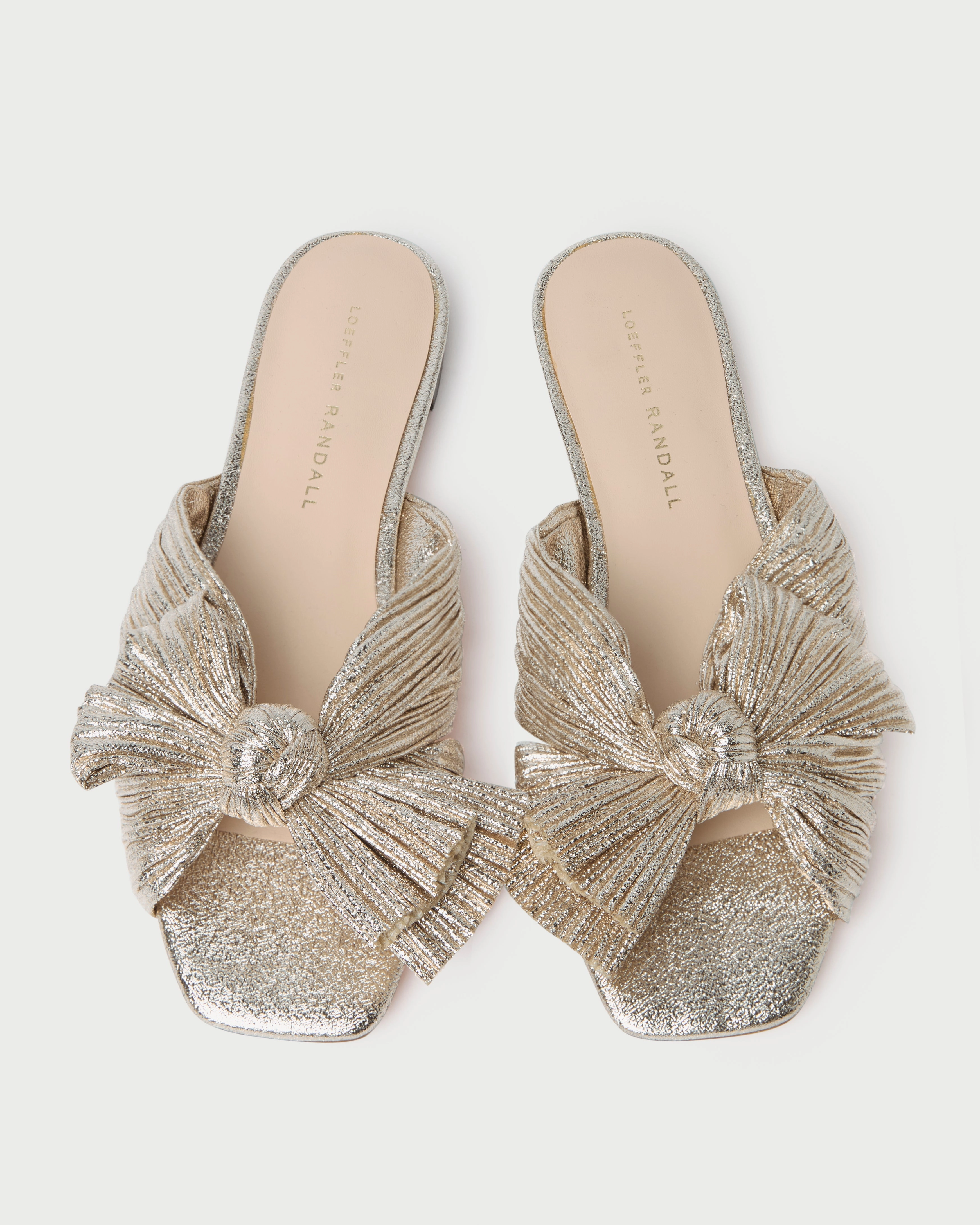 Daphne Champagne Bow Slide