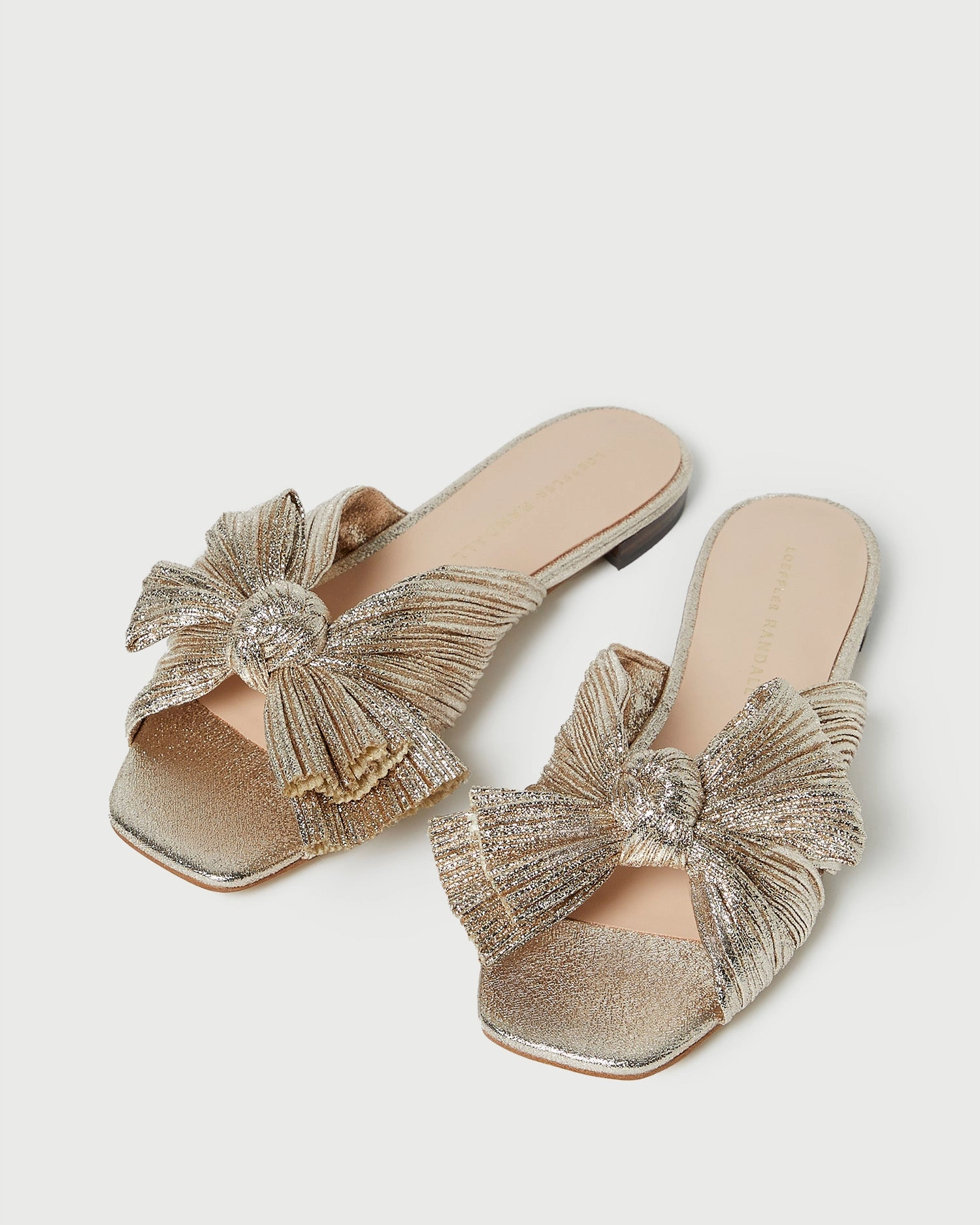 Daphne Champagne Bow Slide