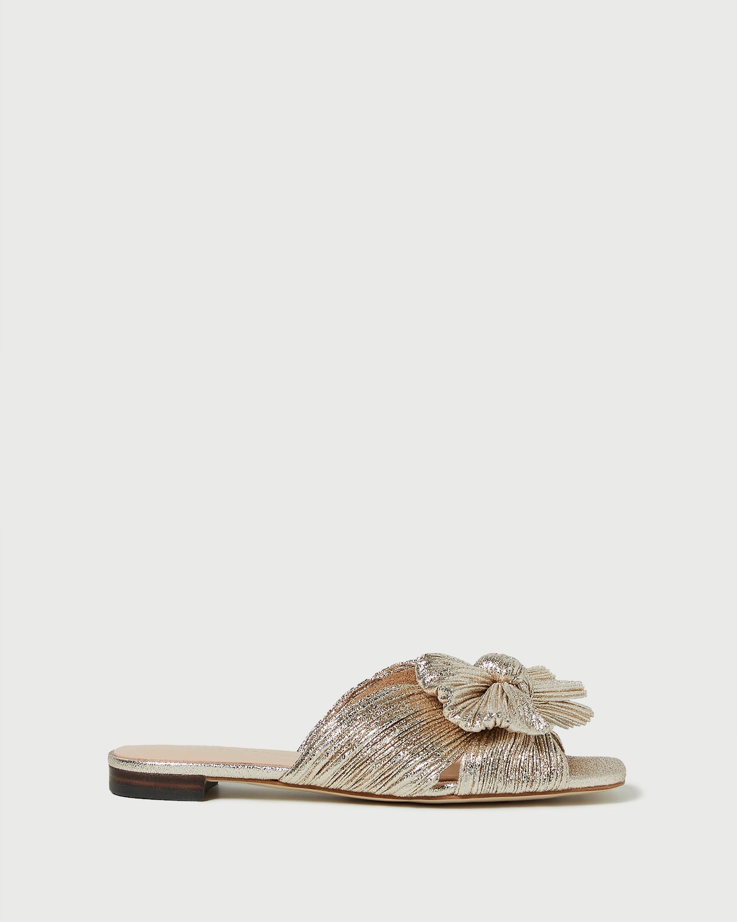 Daphne Champagne Bow Slide