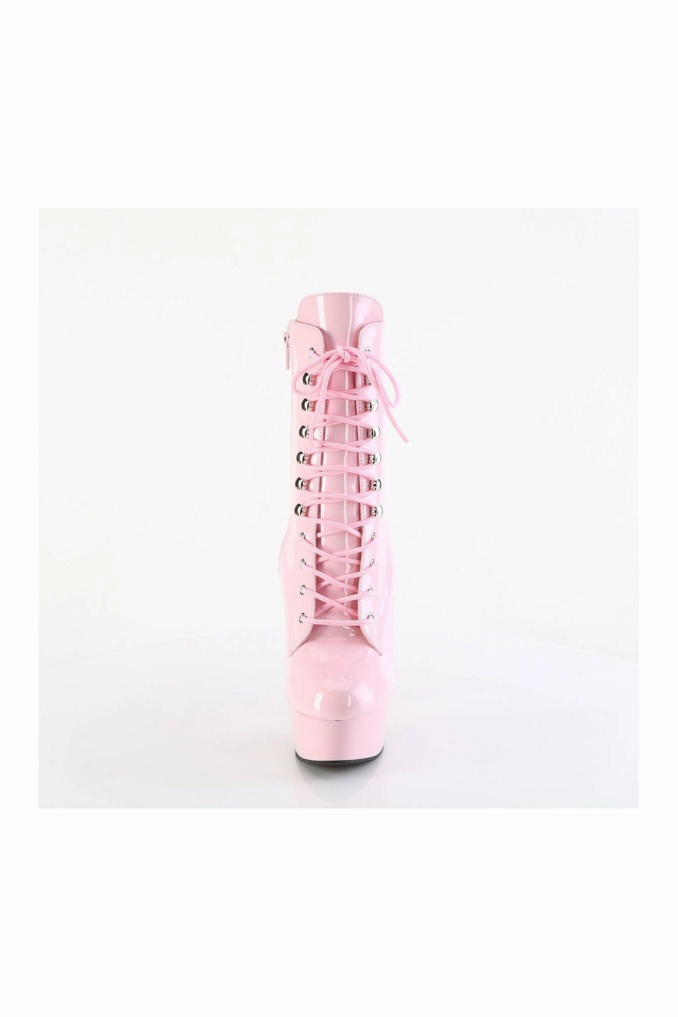 DELIGHT-1020 Pink Patent Ankle Boot