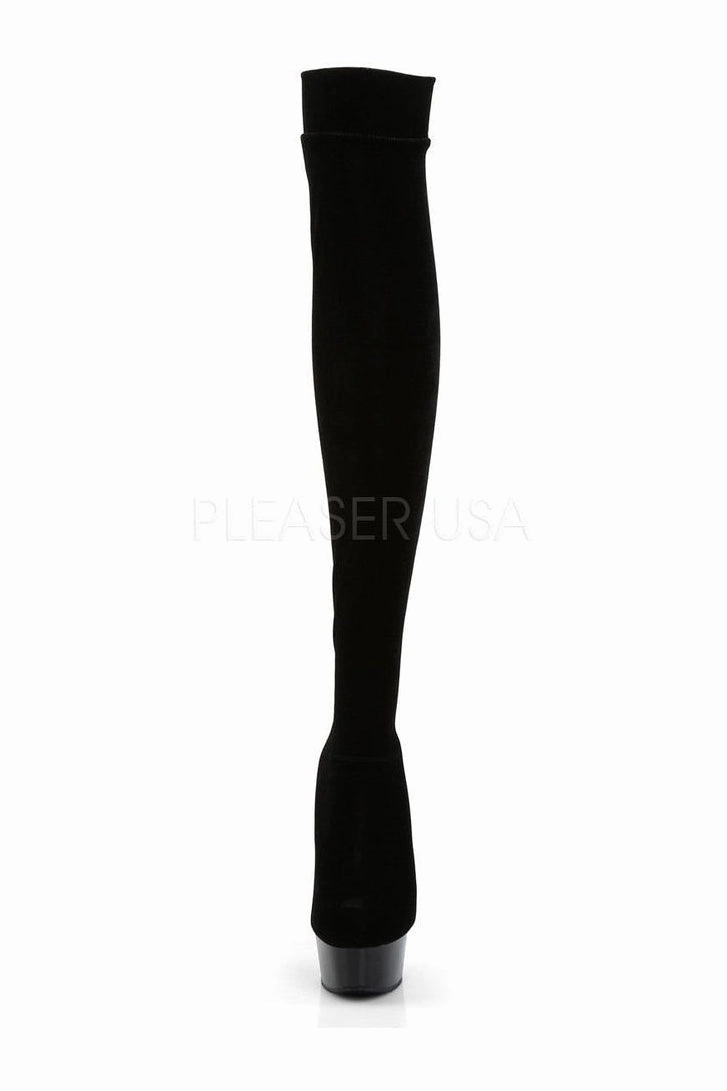 DELIGHT-3002 Platform Boot  | Black Velvet