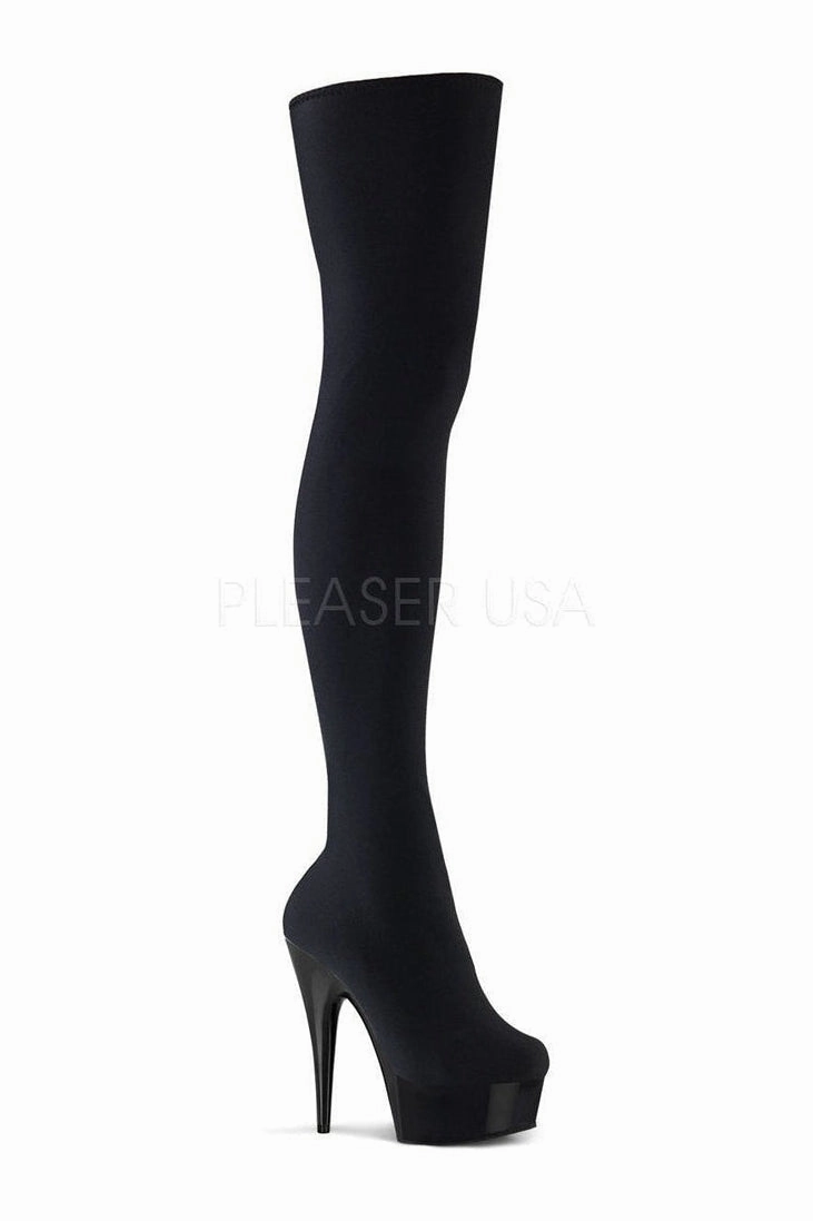 DELIGHT-3002 Platform Boot  | Black Velvet