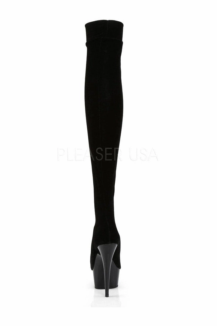 DELIGHT-3002 Platform Boot  | Black Velvet