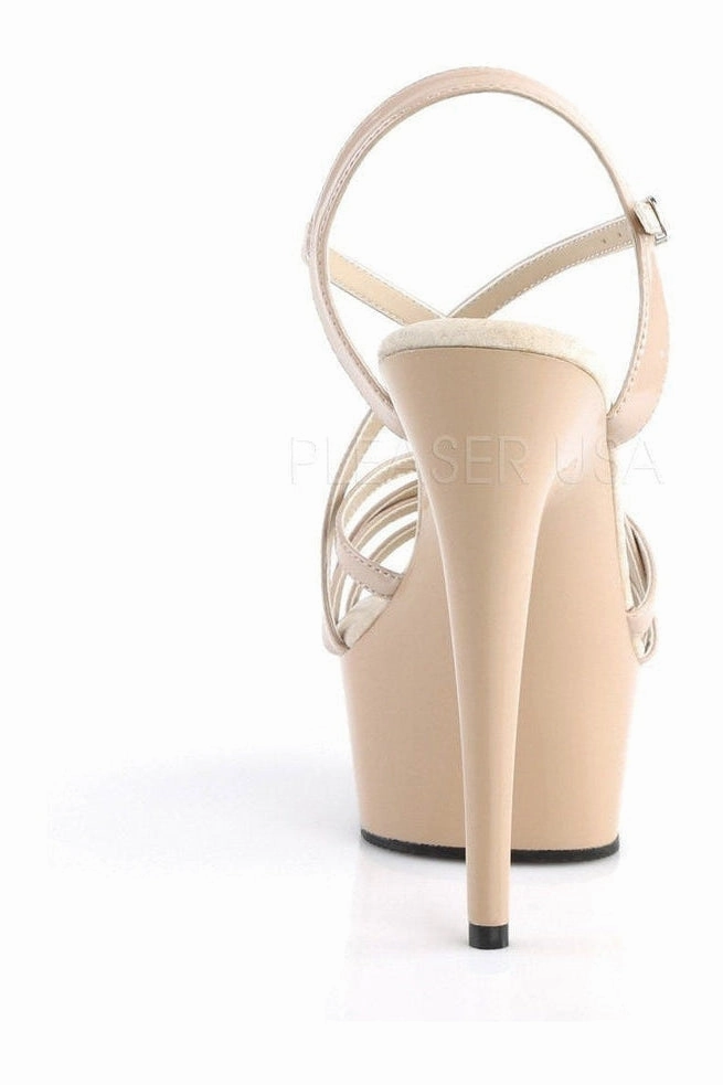 DELIGHT-613 Platform Sandal  | Nude Patent