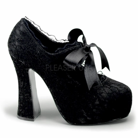 DEMON-11  Black Satin-Black Lace