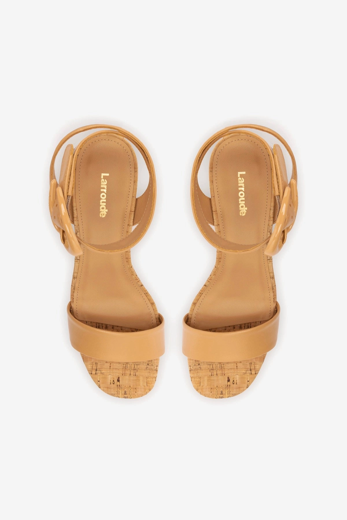 Dolly Verona Low Sandal In Tan Leather and Natural Cork