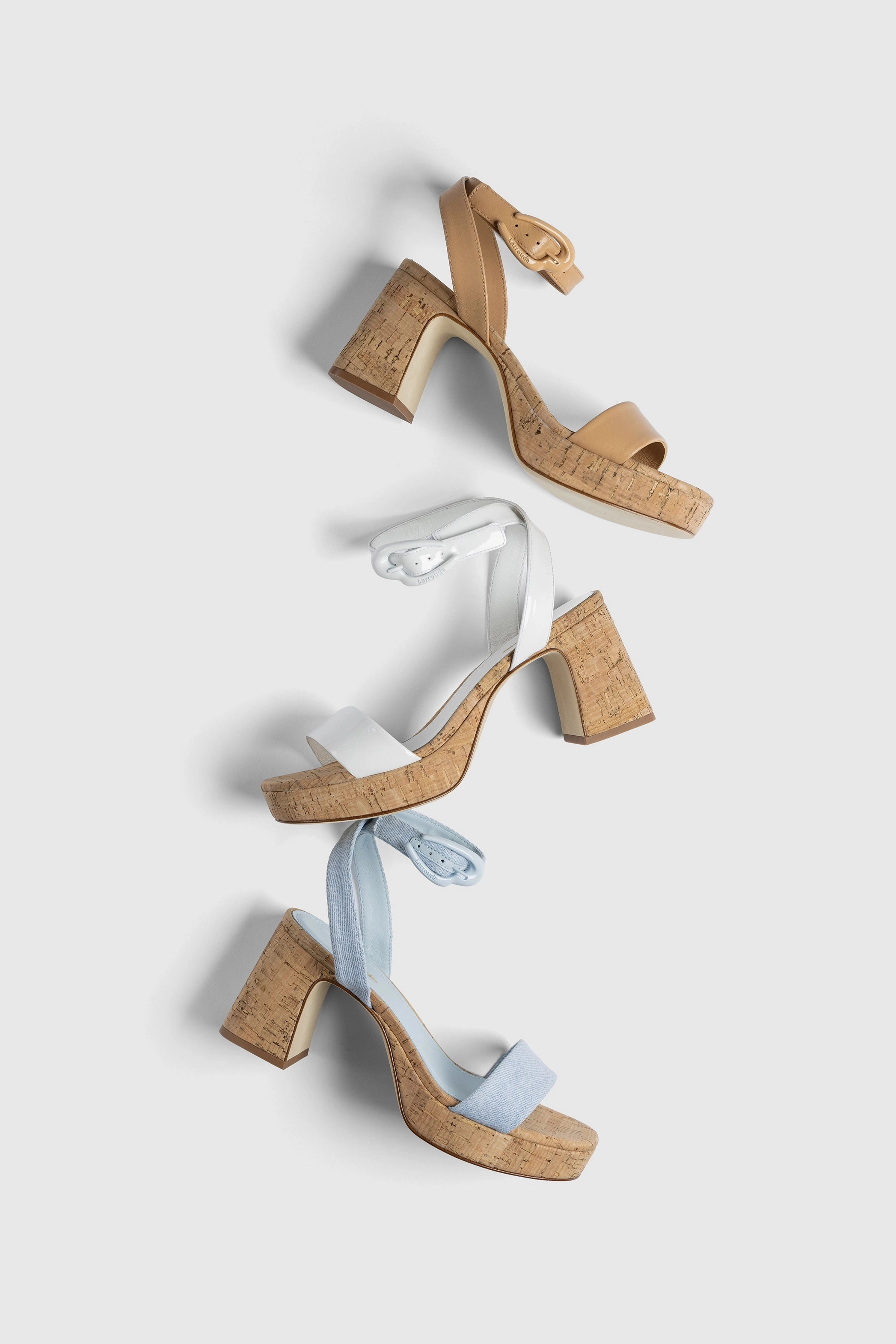 Dolly Verona Low Sandal In Tan Leather and Natural Cork